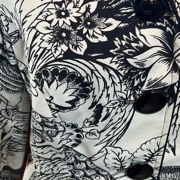 Vintage Mischa size Medium Black and White Women's blazer. Boho Business casual. - Picture 2 of 5